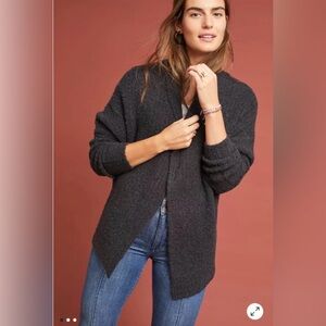 Anthropologie Sleeping On Snow Black Knit Chunky Cardigan